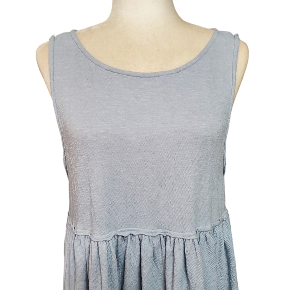 Aemi+Co Boho Dress Womens Small Blue Sleeveless Flowy Mini Dress with Pockets - Picture 2 of 10